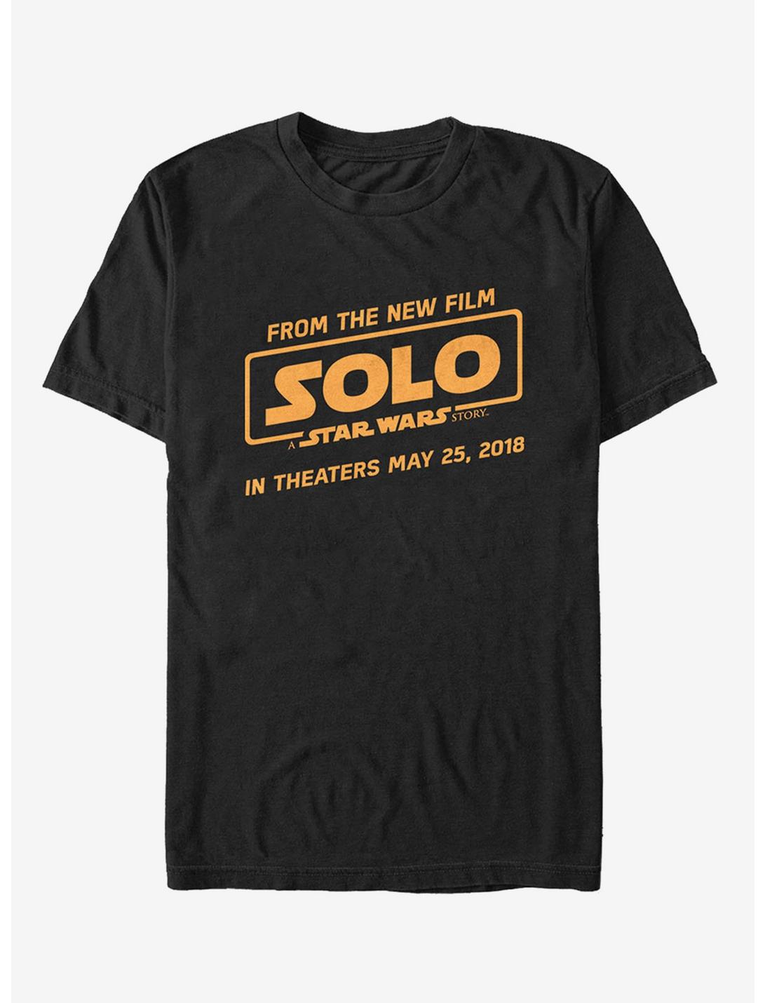 Star Wars Solo A Star Wars Story In Theaters Logo Text T-Shirt