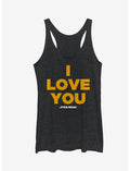 Star Wars Princess Leia I Love You Girls Tanks