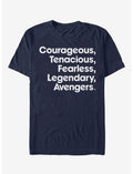 Marvel Avengers: Endgame Name List Navy Blue T-Shirt