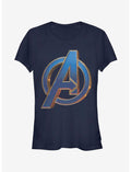 Marvel Avengers: Endgame Blue Logo Girls Navy Blue T-Shirt
