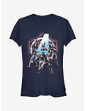 Marvel Avengers: Endgame Space Force Girls Navy Blue T-Shirt