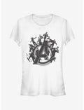 Marvel Avengers: Endgame Flying Heroes Girls White T-Shirt
