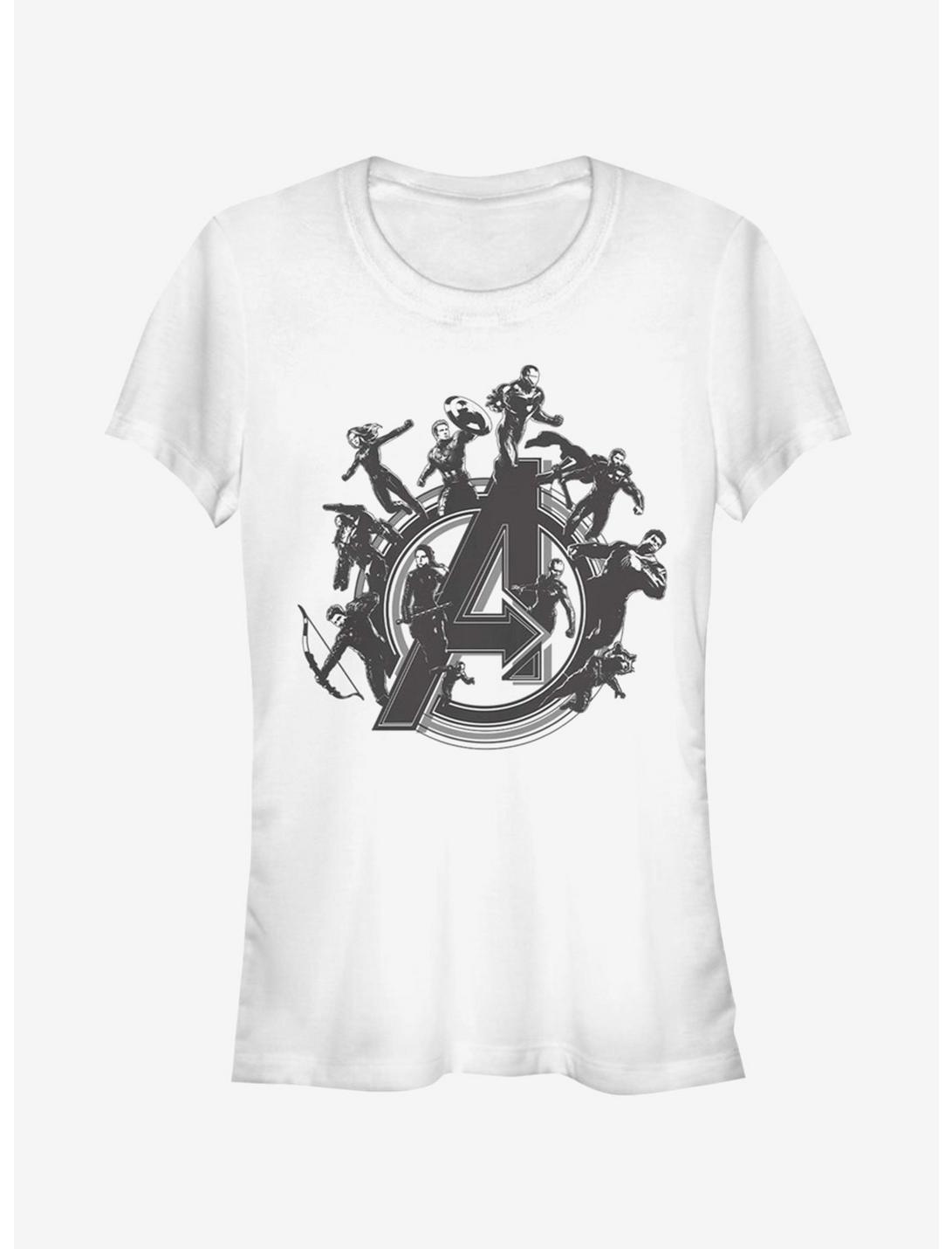Marvel Avengers: Endgame Flying Heroes Girls White T-Shirt