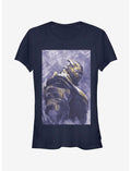 Marvel Avengers: Endgame Thanos Painted Girls Navy Blue T-Shirt