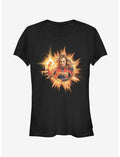 Marvel Avengers: Endgame Fire Captain Marvel Girls T-Shirt