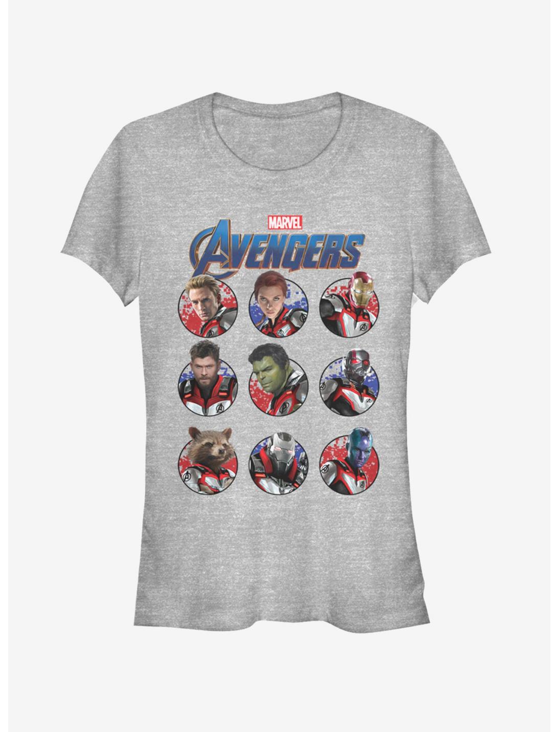 Marvel Avengers: Endgame Heroic Group Girls Heathered T-Shirt