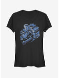 Marvel Avengers: Endgame Captain America Blue Shot Girls T-Shirt