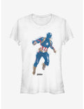Marvel Avengers: Endgame Captain America Paint Girls White T-Shirt