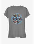 Marvel Avengers: Endgame Circle Heroes Girls Charcoal Grey T-Shirt