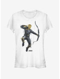 Marvel Avengers: Endgame Painted Hawkeye Girls White T-Shirt