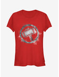 Marvel Avengers: Endgame Thor Spray Logo Girls T-Shirt