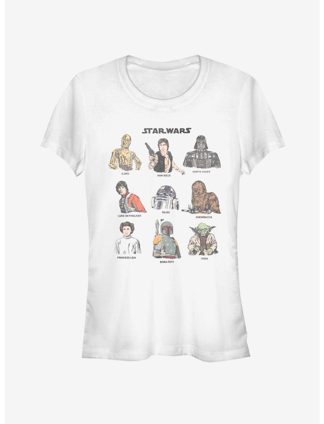 Star Wars Retro Character Cast Girls T-Shirt