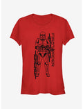 Star Wars Episode IX Rise of Skywalker Red Trooper Project Red Girls T-Shirt