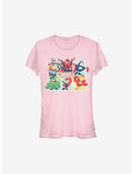 Marvel Avengers Hero Squares Holiday Girls T-Shirt
