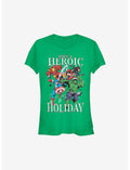 Marvel Avengers Heroic Family Holiday Girls T-Shirt