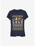 Super Mario Nordic Pattern Holiday Girls T-Shirt