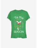 Super Mario 'Tis The Season Christmas Piranha Girls T-Shirt