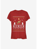 Super Mario Nordic Mario Christmas Pattern Girls T-Shirt