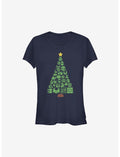 Super Mario Trees A Crowd Holiday Girls T-Shirt
