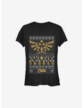 Nintendo The Legend Of Zelda Legends Ugly Christmas Sweater Girls T-Shirt