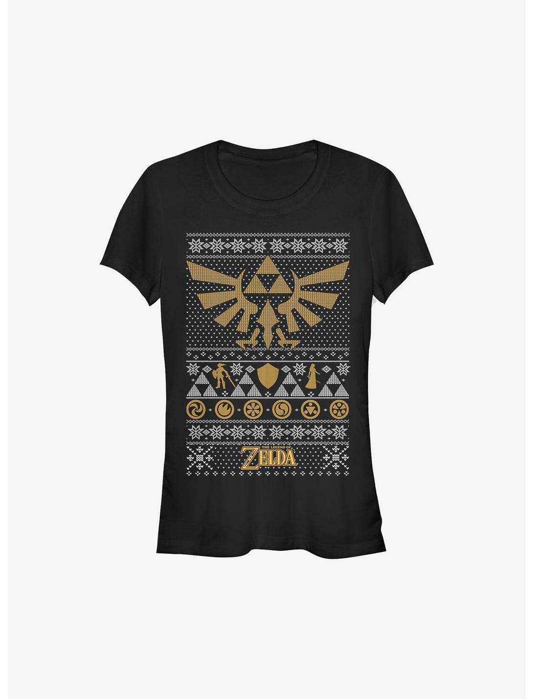 Nintendo The Legend Of Zelda Legends Ugly Christmas Sweater Girls T-Shirt
