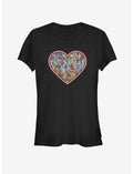 Marvel Avengers Comic Glow Heart Girls T-Shirt