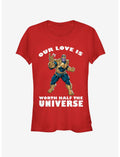 Marvel Thanos Universal Love Valentine Girls T-Shirt