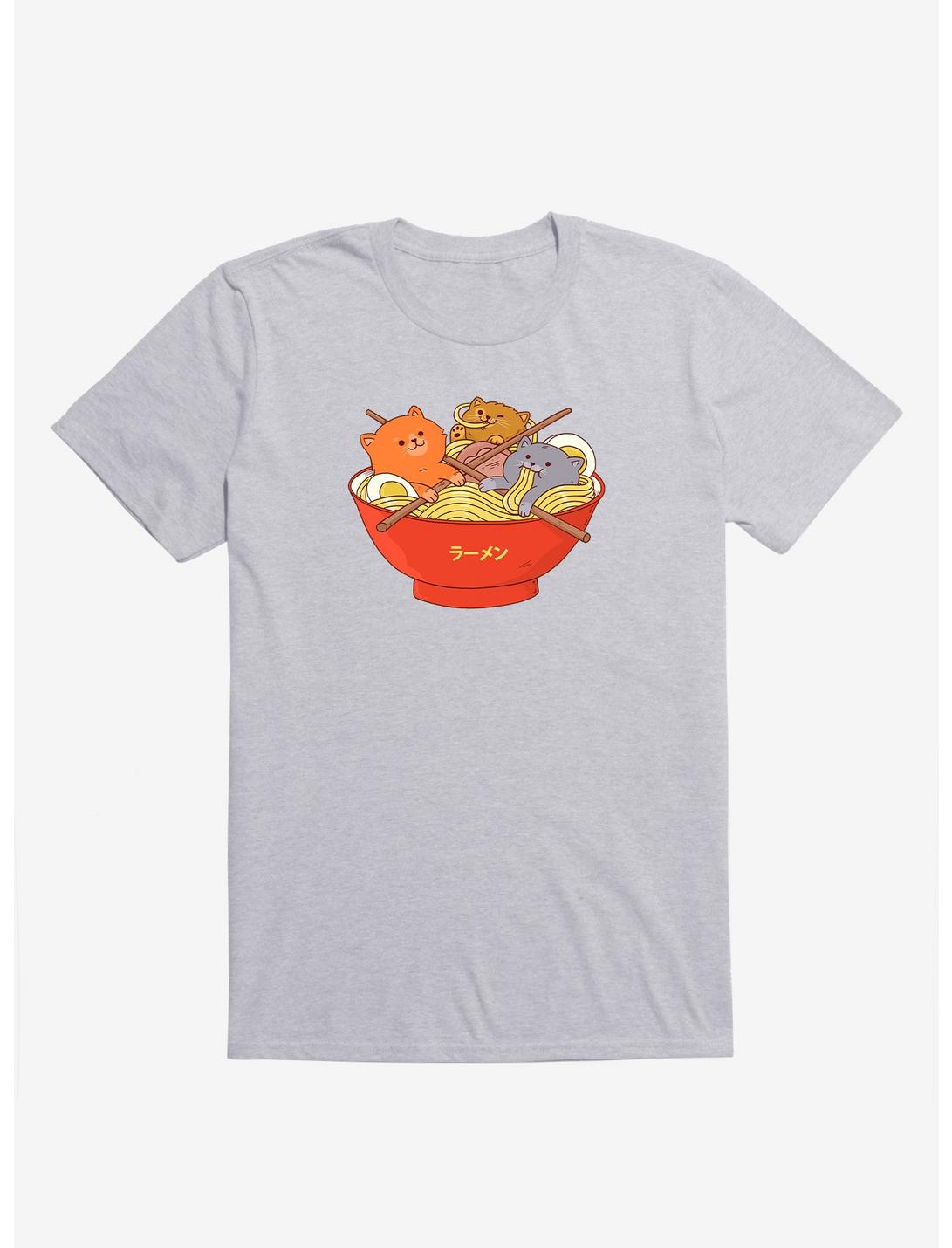 Ramen And Cats Sport Grey T-Shirt