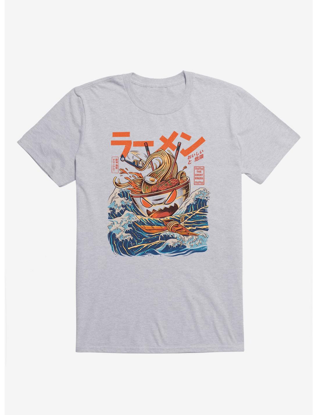 The Great Ramen Off Kanagawa Noodles And Waves Sport Grey T-Shirt