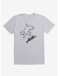 Street Cat Riding Fish Skateboard T-Shirt