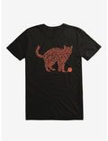 Intricat Yarn Cat Black T-Shirt