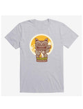 Kitty Tiki Wooden Cat Sport Grey T-Shirt