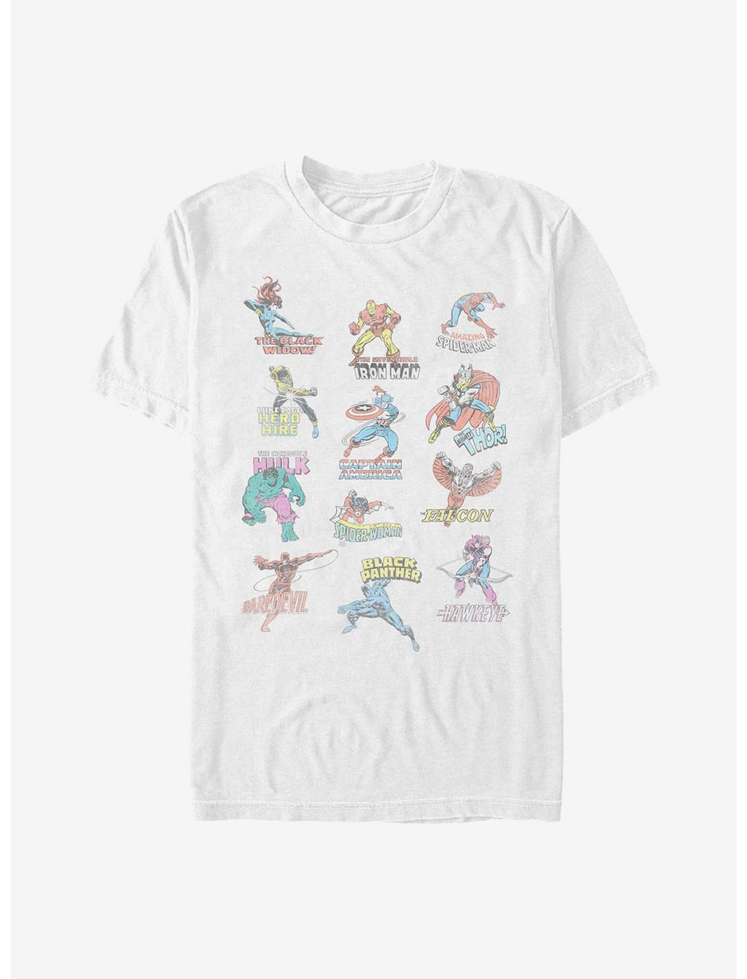 Marvel Avengers Character Chart T-Shirt