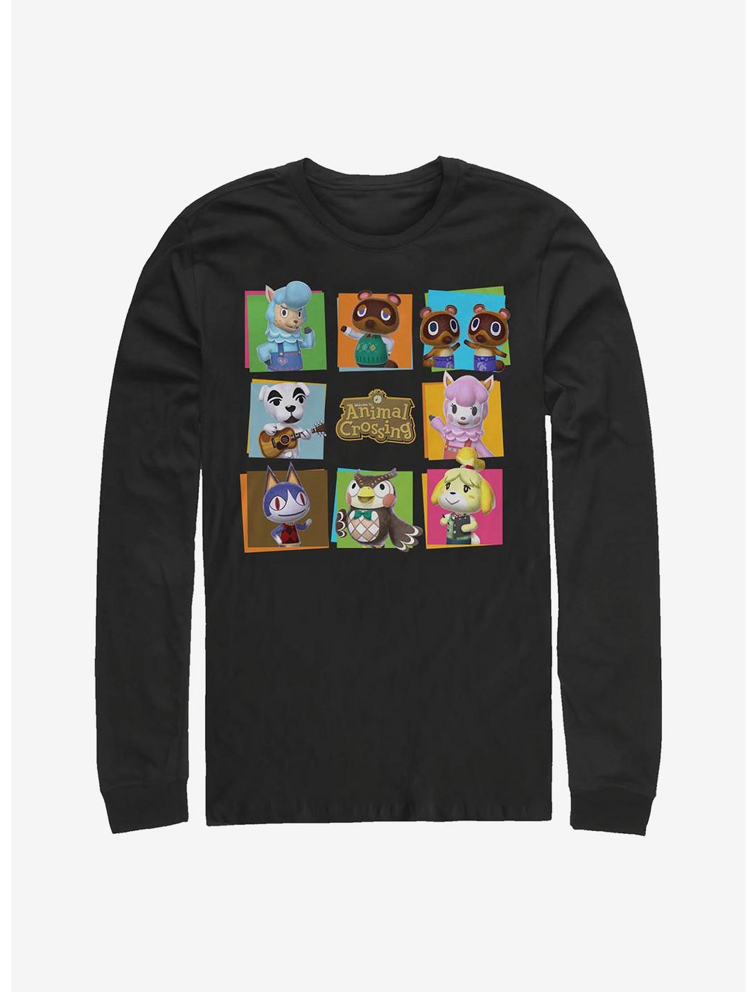 Nintendo Animal Crossing 8 Character Paste Up Long-Sleeve T-Shirt