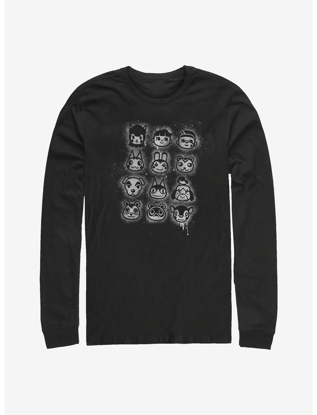 Nintendo Animal Crossing Villager Stencil Long-Sleeve T-Shirt