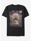 Star Wars The Mandalorian The Child Starry Night T-Shirt