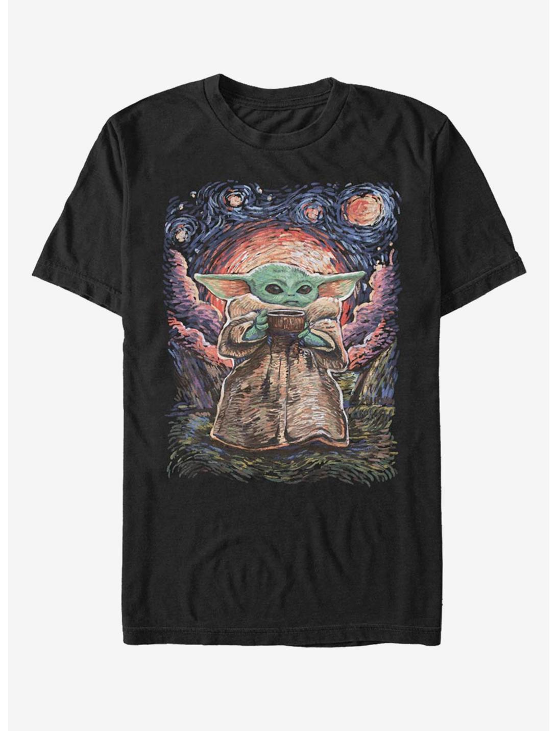 Star Wars The Mandalorian The Child Starry Night T-Shirt