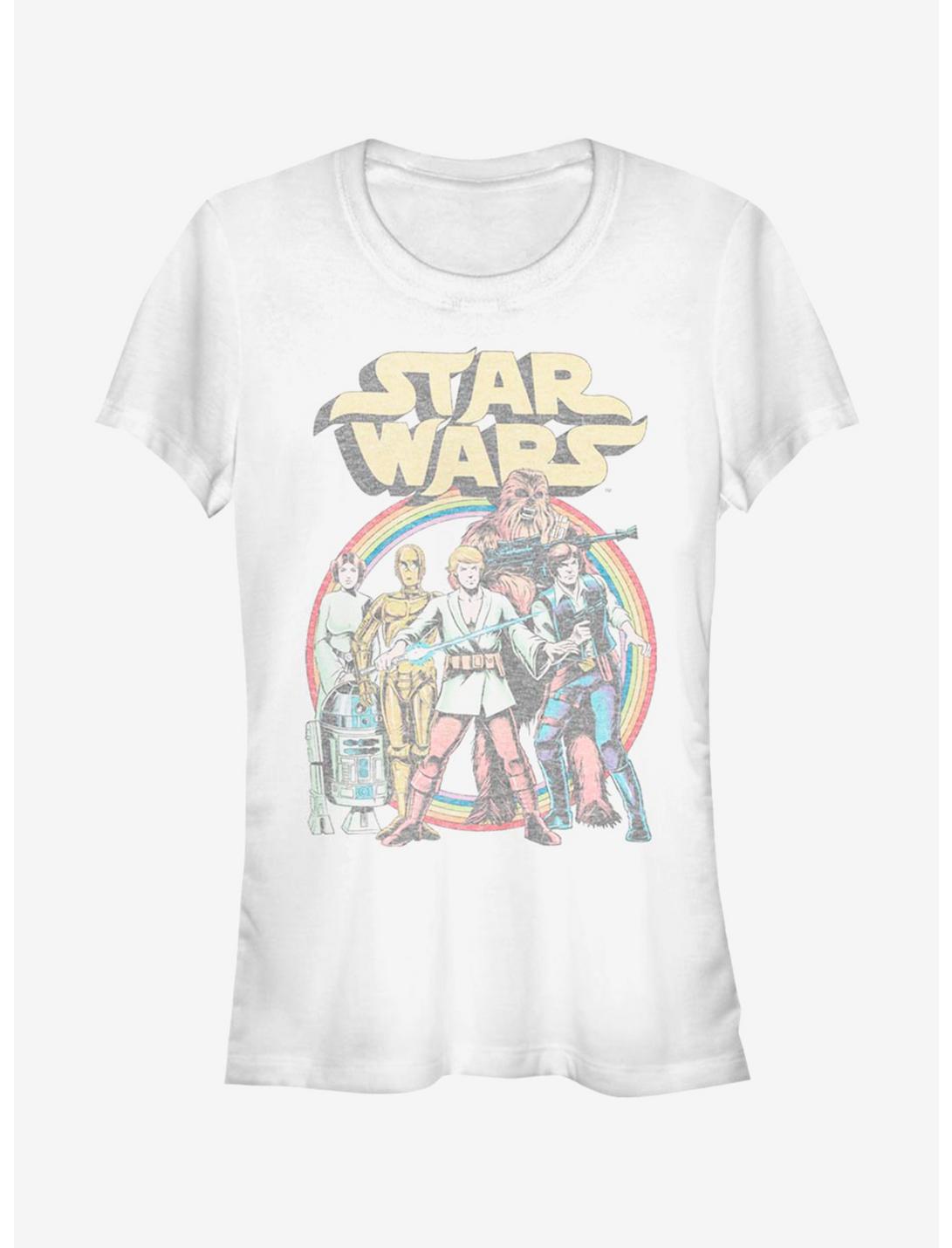 Star Wars Vintage Rainbow Group Girls T-Shirt