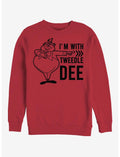 Disney Alice In Wonderland I'm With Tweedle Dee Crew Sweatshirt