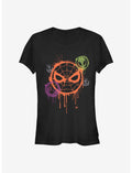 Marvel Avengers Spooky Spider Stencil Girls T-Shirt