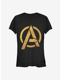Marvel Avengers Gold Logo Avengers Girls T-Shirt