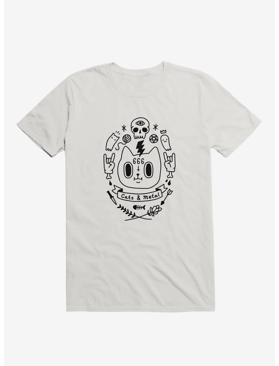 Cats & Metal White T-Shirt