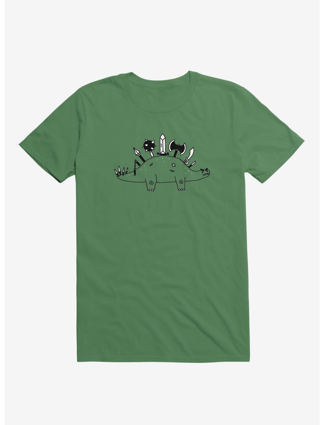 The Best Defense Is A Good Offense Dinosaur Kelly Green T-Shirt