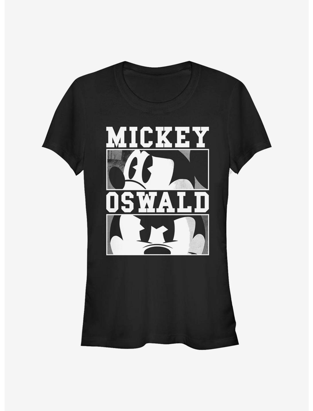 Disney Epic Mickey Character Lockups B&W Girls T-Shirt