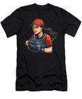 15 Softball Catcher Batter Pitcher Softball Crazy Squirrel T-Shirt
