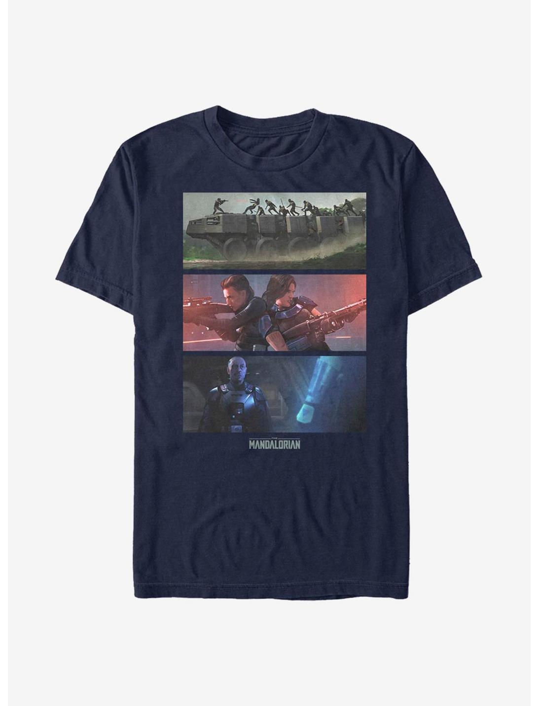 Star Wars The Mandalorian Battle Scene T-Shirt