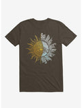 Sun And Moon Art Brown T-Shirt