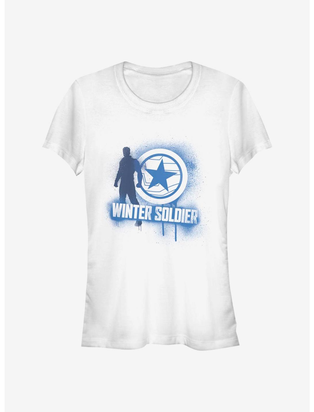 Marvel The Falcon And The Winter Soldier Winter Soldier Spray Paint Girls T-Shirt