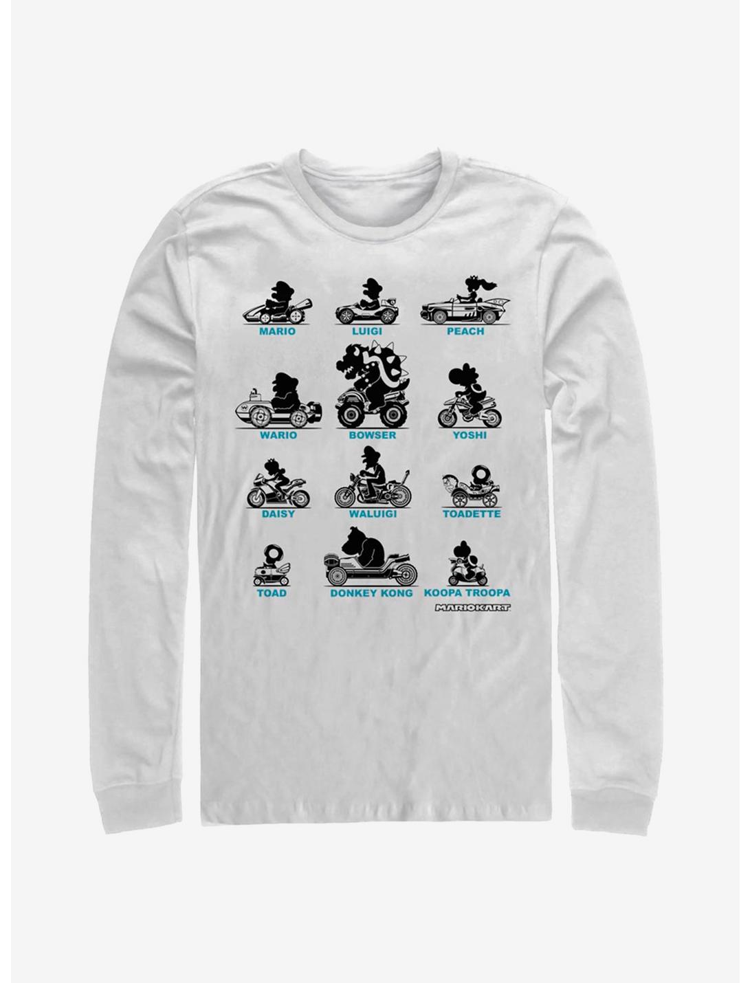Super Mario Kart Silhouettes Long-Sleeve T-Shirt