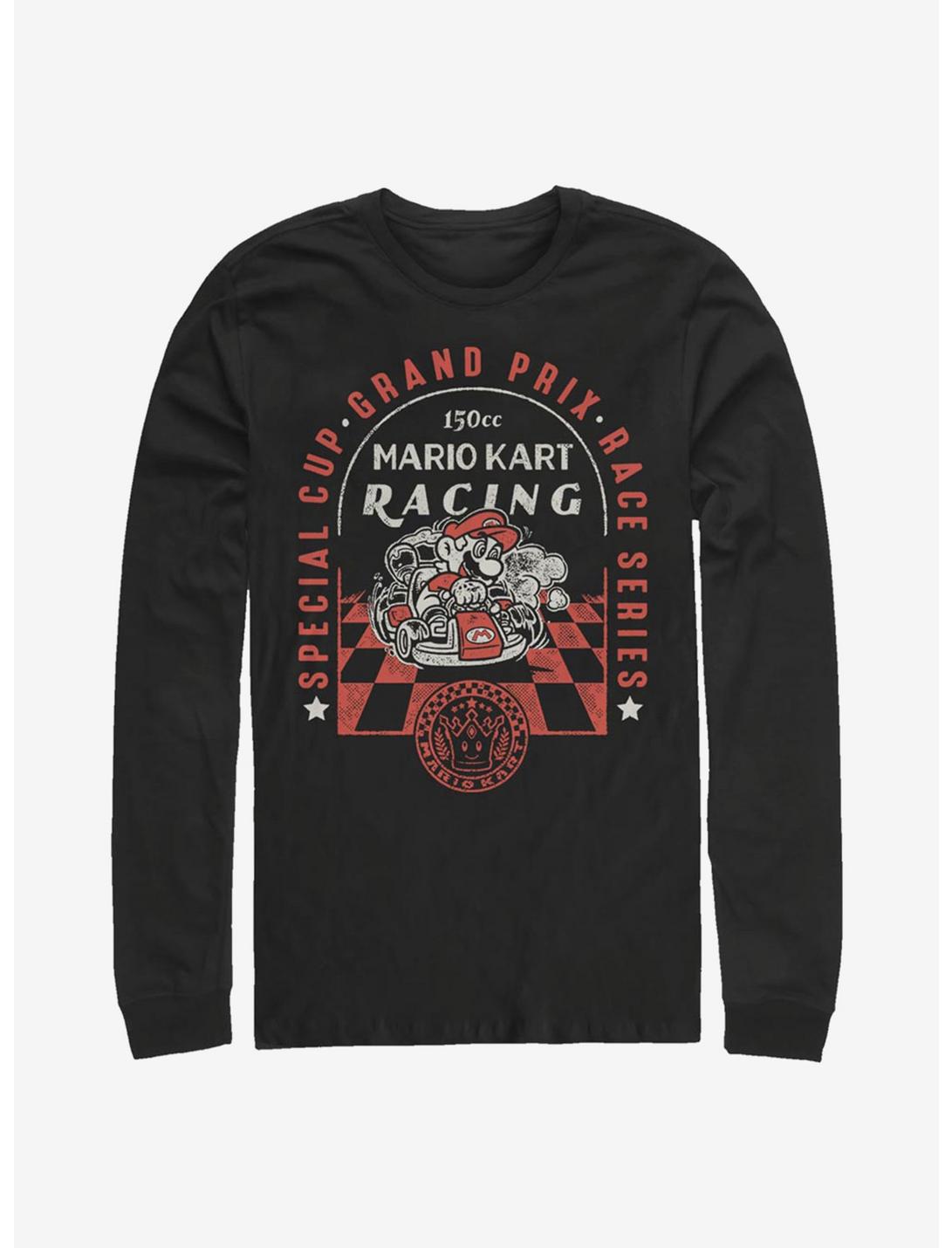 Super Mario Checkered Passed Long-Sleeve T-Shirt